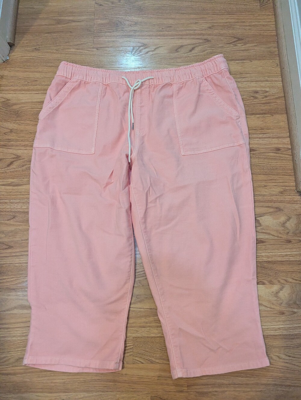 Lane Bryant Women's Casual Drawstring Pants in Light Peach